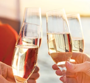 Case of sparkling wine