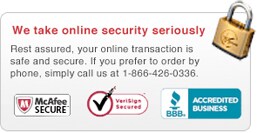 Secure online transaction with McAffee and Verisign