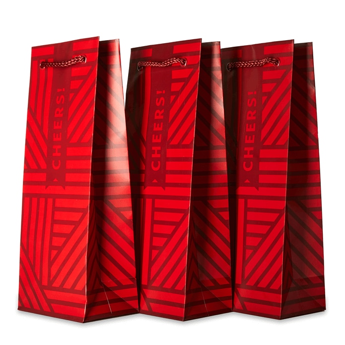 Holiday Wine Bag Set-Red Holiday Wine Bag Set-Red