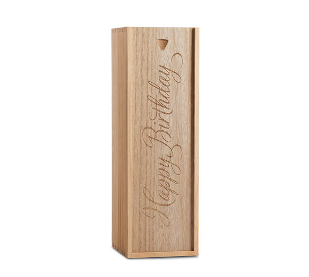 1 Bottle Wooden Box Happy Birthday