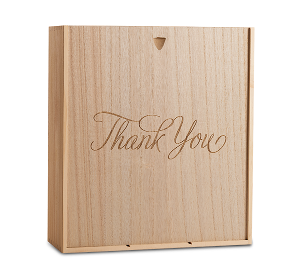 3-Bottle “Thank You” Wood Box