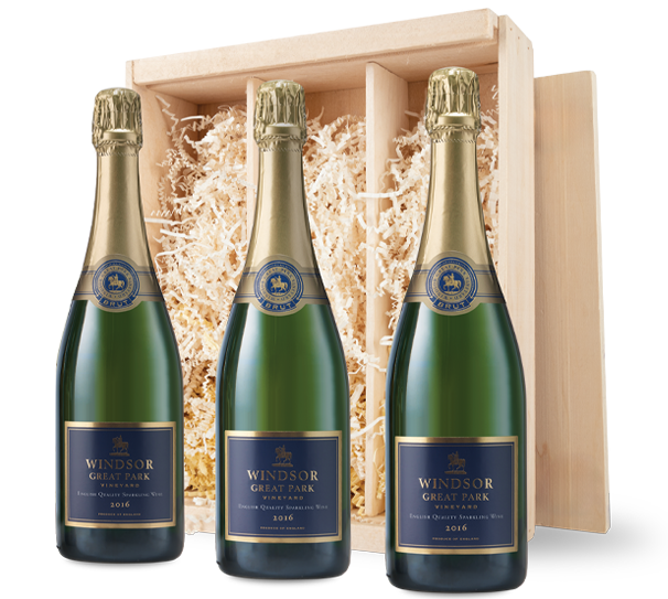 Windsor Great Park Sparkling 2016 Trio Gift in Wood Box