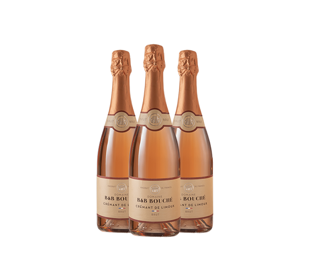 Domaine B&B Bouché Crémant de Limoux Rosé Trio Domaine B&B Bouché Crémant de Limoux Rosé Trio