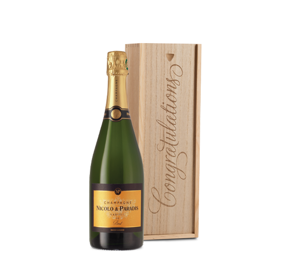 Congratulatory Champagne in Wood Box Congratulatory Champagne in Wood Box