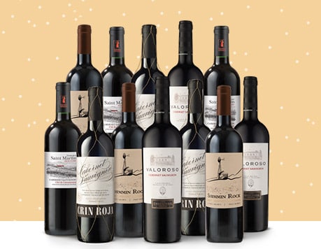 case of cabernet wine