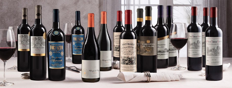 fancy red wines promo