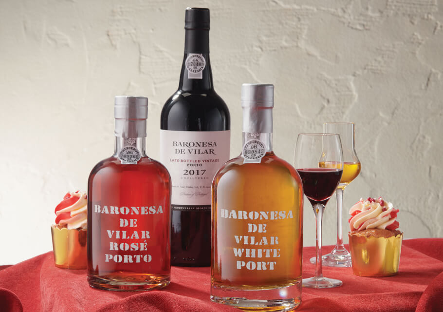 Sweet wine port after dinner